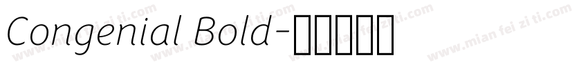 Congenial Bold字体转换